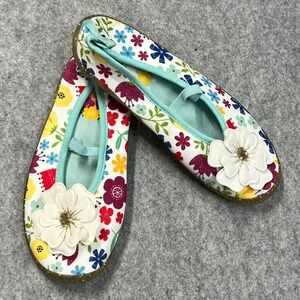 Disney Frozen Anna Elsa Floral Jelly Ballet Flats Gold Glitter Sole Big Kid 1